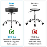 Mineloff Rolling Stool with Wheels 400lbs Weight Capacity,Heavy Duty Lash Chair Adjustable for Tatoo Lab Massage Salon Spa Drafting Nail Teach,360 Mineloff