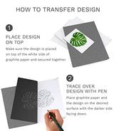 MyArtscape Graphite Transfer Paper - 9" x 13" - 50 Sheets - Waxed Carbon Paper for Tracing (Black) MyArtscape