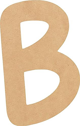 DIY Projects Alphabet Wall Small Shape 2 Inch B Wall Letter, Art Break Bone Font Kids' Learning, Unfinished Wooden Letters Wall Decor NEXTCraft