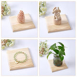 OLYCRAFT 4pcs 4.7" Squares Wooden Plaques Unfinished Wooden Base Natural Pine Wood Plaque Wood Squares Wood Base for DIY Craft Projects Engraving OLYCRAFT