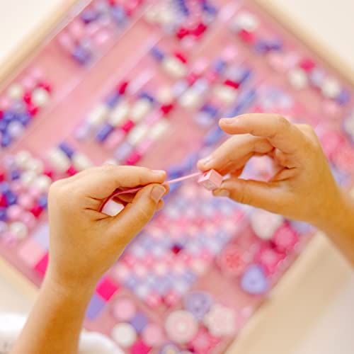 Melissa & Doug Created by Me! Sparkle & Shimmer Beads Wooden Bead Kit, 340+ Beads for Jewelry-Making Melissa & Doug