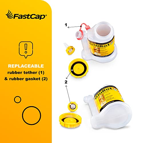 FastCap 16oz Glue Bottle, with 2-Chamber No-Drip System. Each Bottle Comes with 2 Replaceable Tips. FastCap