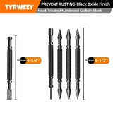 TYRWEEY 5-Piece Nail Setter Dual Head Nail Set & Dual Head Center Punch & Hinge Pin Remover Punch Set, Spring Loaded Center Hole Punch, Nail Setter TYRWEEY