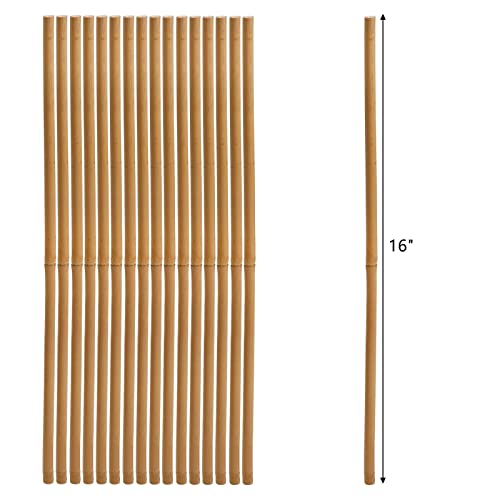 Frcctre 60 Pack 16 Inch Bamboo Plant Stakes, Natural Garden Sticks for Plant Indoor and Outdoor Gardening Plant Support Climbing Stakes for Tomatoes, - WoodArtSupply