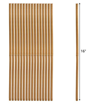 Frcctre 60 Pack 16 Inch Bamboo Plant Stakes, Natural Garden Sticks for Plant Indoor and Outdoor Gardening Plant Support Climbing Stakes for Tomatoes, - WoodArtSupply