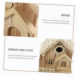 BESPORTBLE 2pcs Creative Bird Nest Decoration Bird House Cage Handcrafted Birdhouse Natural Wood Birdhouse Unfinished Bird Houses Unfinished Wood BESPORTBLE