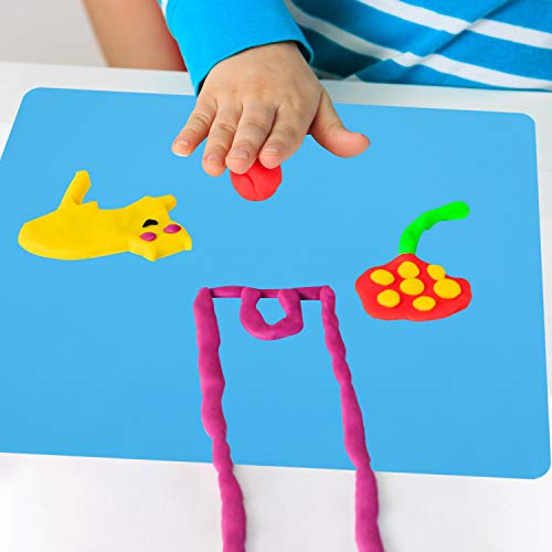 HiGift 4 Pack Silicone Mats for Crafts, Silicone Sheet for Crafts Resin Jewelry Casting Mat Pad, Waterproof Nonstick Heat-Resistant, Blue, Pink, HiGift