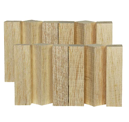 Super Bird Creations SB50019 Balsa Blocks 1x1x4" (12pk) for Bird Toys, Small Animal Chew Blocks, Carving and Crafting Super Bird Creations