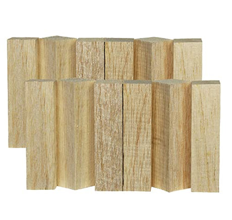 Super Bird Creations SB50019 Balsa Blocks 1x1x4" (12pk) for Bird Toys, Small Animal Chew Blocks, Carving and Crafting Super Bird Creations