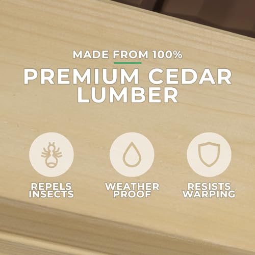 Yardistry 12' x 20' Meridian Cedar Wood Gazebo Pavilion for Patios, Decks, Garden, Backyard, Durable, Aluminum Roof Yardistry