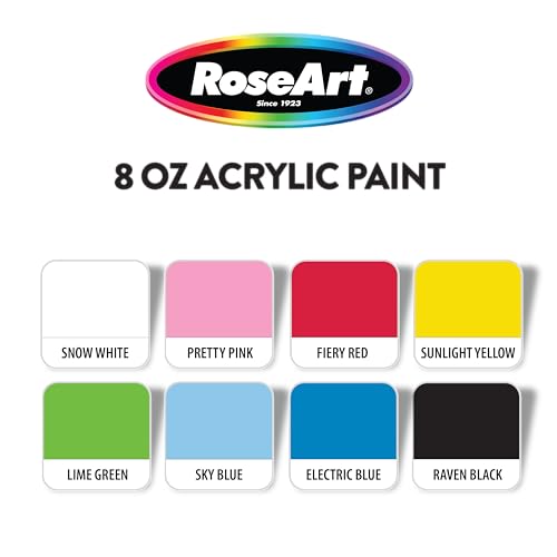 RoseArt 8oz 8 color Acrylic Paint Set