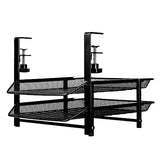 Baskiss Under Desk Clamp-on Organizer Drawers, Under Desk Clamp Storage Basket, Space Saving, No Need to Drill Hole Suitable for Home Office Art Baskiss