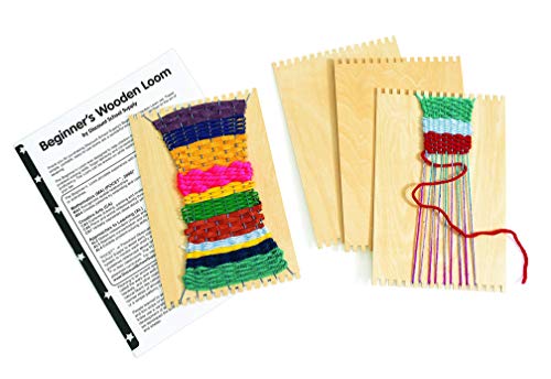 Colorations RLOOM Beginners Wooden Loom, Set of 12, for Kids, Arts & Crafts, Weaving, Craft Activity, Motor Skills, Critical Thinking, Basket, Colorations