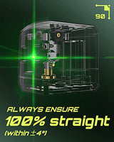 LASGOO Laser Level Self Leveling, Green Cross Laser Line with Vertical and Horizontal for Picture Hanging and Construction, Magnetic Rotating Stand LASGOO