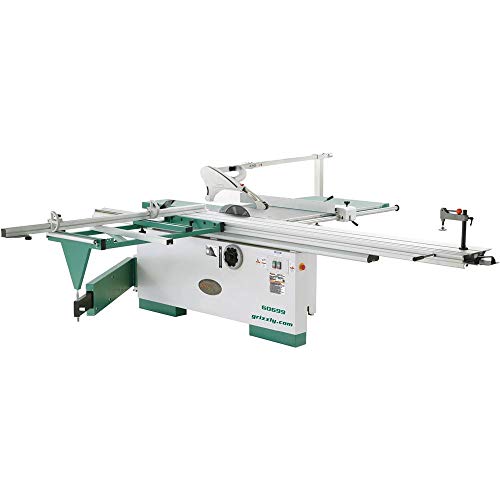 Grizzly Industrial G0699-12" 7-1/2 HP 3-Phase Sliding Table Saw with Scoring Blade Motor