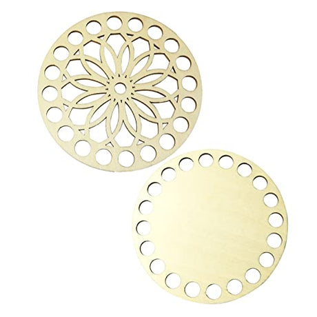 PZRT 100x3mm Round Wooden Basket Bottom Crochet Basket Base for DIY Basket Yarn Weaving Supplies Craft Making PZRT