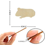 Guinea Pig Wood Craft Unfinished Wooden Cutout Art DIY Wooden Signs Inspirational Wall Plaque Retro Wood Home Wall Decor for Home Office Kitchen Arupkeer