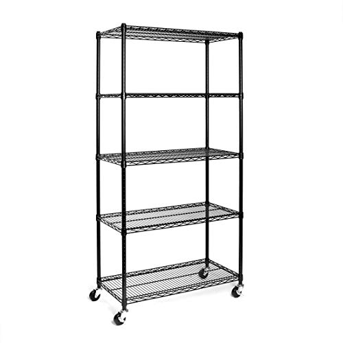 Seville Classics UltraDurable Heavy Duty NSF Solid Steel Wire Rack Storage Unit, Organizer for Garage, Warehouse, Office, Restaurant, Classroom, Seville Classics