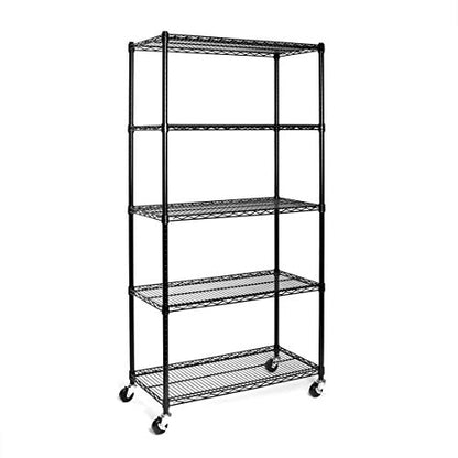 Seville Classics UltraDurable Heavy Duty NSF Solid Steel Wire Rack Storage Unit, Organizer for Garage, Warehouse, Office, Restaurant, Classroom, - WoodArtSupply