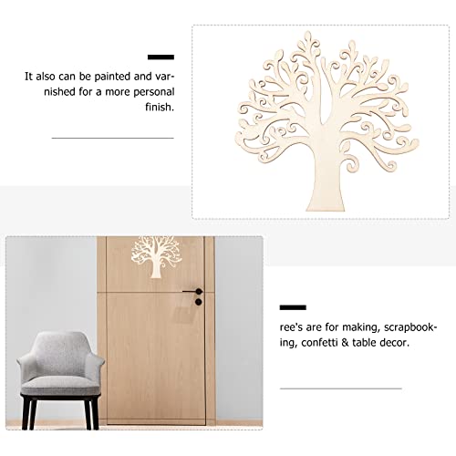BESPORTBLE 10pcs Family Tree Wood Cutout Blank Wooden Tree Embellishments for DIY Crafts Decoration BESPORTBLE