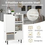 Giantex 5 Cube Stackable Storage Bookcase with Adjustable Shelves and Cabinets Giantex