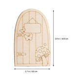 VOSAREA 30Pcs trinkets gnome House Door Window Wood Door Slice Fairy Gnome Door Wood Cutout hut Shape Wood Slice unpainted elf Door House Shaped Wood VOSAREA