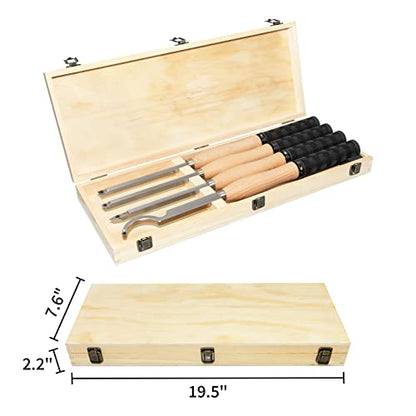 DEEFIINE 18.3" Full Size Carbide Tip Wood Lathe Turning Tool Kit, Lathe Roughing and Finishing Hollow Tool with Diamond Round Square Carbide