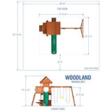 Backyard Discovery Woodland All Cedar Wood Playset Swing Set Backyard Discovery