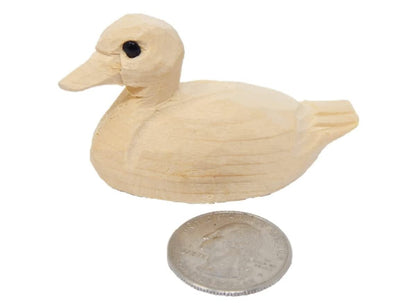 Duck DIY Paint Your Own Personalized Sculpture Wood Craft Figurine Statue Art Small Animal - WoodArtSupply