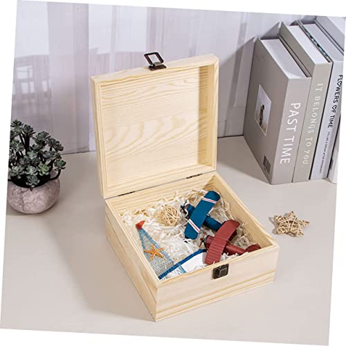 COHEALI Box Wooden Keepsake Box Wooden Organizer Box Desktop Stand Unfinished Box Jewelry Organizer Clear Decorative Case Jewelry Box Decorative COHEALI