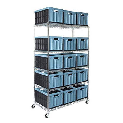 Seville Classics UltraDurable Heavy Duty NSF Solid Steel Wire Rack Storage Unit Organizer for Garage, Warehouse, Office, Restaurant, Classroom, - WoodArtSupply