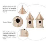 EXCEART 2Pcs Wooden Bird House Unfinished Birdhouse to Paint Hanging Birdhouse for Outside, Garden Patio Decorative EXCEART