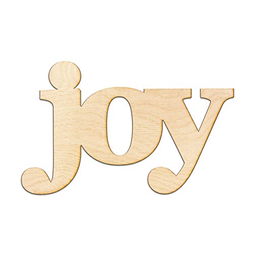 Joy Wood Sign Home Decor Gallery Wall Art Unfinished GIA 12" x 8" Woodums