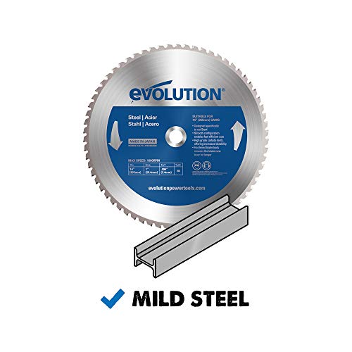 Evolution Power Tools 14BLADEST Steel Cutting Saw Blade, 14-Inch x 66-Tooth , Blue - WoodArtSupply