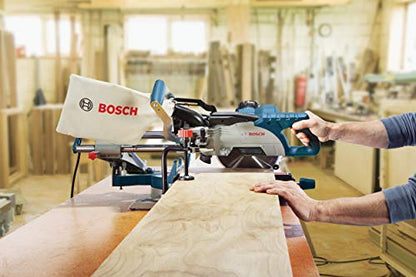 BOSCH CM8S 8-1/2 Inch Single Bevel Sliding Compound Miter Saw, Blue - WoodArtSupply