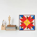 WEBEEDY DIY Barn Quilt Painting Kit Unfinished Wood Barn Quilt Kit Barn Quilt Square Wooden Sign Abstract Geometric Wood Panels Modern Art Bohemian WEBEEDY