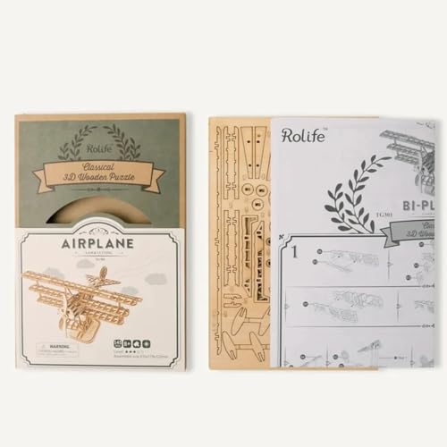 Robotime Bi-Plane 3D Puzzle Kit – 145 Pieces ROBOTIME