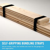 VELCRO Brand VEL-30768-AMS Wide Straps 1 in x 30 ft Roll | Cut to Length, Reusable Self-Gripping Tape | Bundle Poles, Wood, Pipes, Lumber, Garage VELCRO Brand