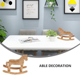 VOSAREA 18x6x18cm Wooden Rocking Horse Table Decoration Craft Home Art Furnishing VOSAREA