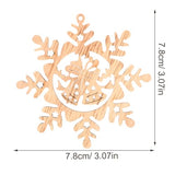 ABOOFAN 1 Set of Christmas Unfinished Wooden Snowflake Ornaments Snowflake Hanging Cutouts Blank Wood Slices Embellishments for Xmas Tree Decorations ABOOFAN