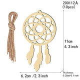 VOSAREA 30Pcs Wooden Dreamcatcher Wood Cutout Shapes Craft Shaped Embellishments Dream Catcher Wood Slices Handmade Labels Wood Log Slices Hanging VOSAREA