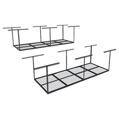 FLEXIMOUNTS 3x8 Overhead Garage Storage Rack,Adjustable Garage Storage Organization Systerm,Heavy Duty Metal Garage Ceiling Storage Racks,2 FLEXIMOUNTS