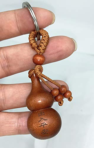 Betterdecor Feng Shui Wood Carved Wulou/hulu Key Chain for Protection Betterdecor