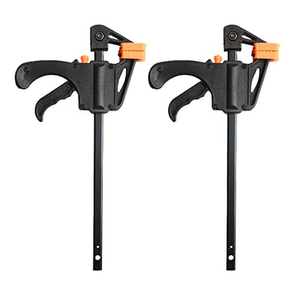 Ximimark 2 PCS 4inch Bar F Clamps Clip Grip Quick Ratchet Release Woodworking DIY Hand Tool Kit