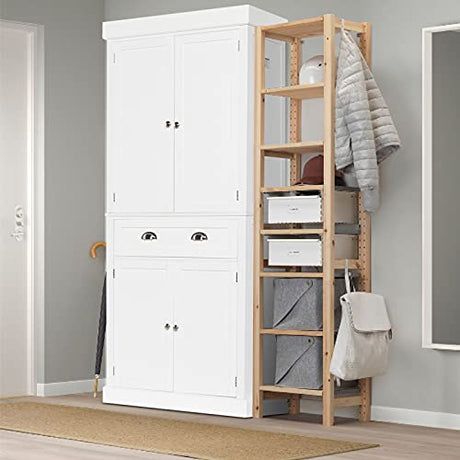 VINGLI 72-Inch White Storage Cabinets with Drawers, Freestanding Pantry Cabinets with Doors and Shelves Adjustable, Wood Farmhouse Kitchen Pantry VINGLI