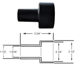 Dust Collection Cone Reducer Set Of 5 Vacuum Hose Adapters 4-inch To 2 1/2-inch and 2 Different Sized Shop Vac Adapters and 2 Different Sized Rubber Mountain Trades