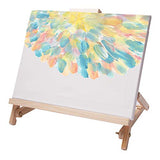Desk Easel with Acrylic Paints - Table Top Adjustable Wooden Desktop Easel, 12 Tubes, Canvas, Paintbrushes & Palette for Painting, Sketching and ARTISTIK