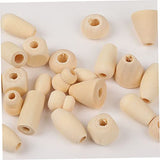 KALLORY 300 Pcs Wooden Beading Material Wooden DIY Beads Circle Beads Beads Wooden Hair Beads Unfinished Wooden Beads Bulk Jewelry DIY Wood Beads KALLORY