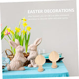 Gogogmee 20 pcs Easter Wooden Plain Wood Trees Miniature Wood Trees DIY Unfinished peg People Unfinished Wood Miniature Trees Wooden pegs for Crafts Gogogmee