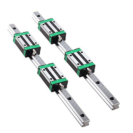 CHUANGNENG Linear Rail 2PCS HGR20 300mm Linear Guide Rail HGH20CA HGH20 Linear Slide Rail + 4PCS HGH20CA Carriage Slider Block CNC Kit for DIY CNC CHUANGNENG